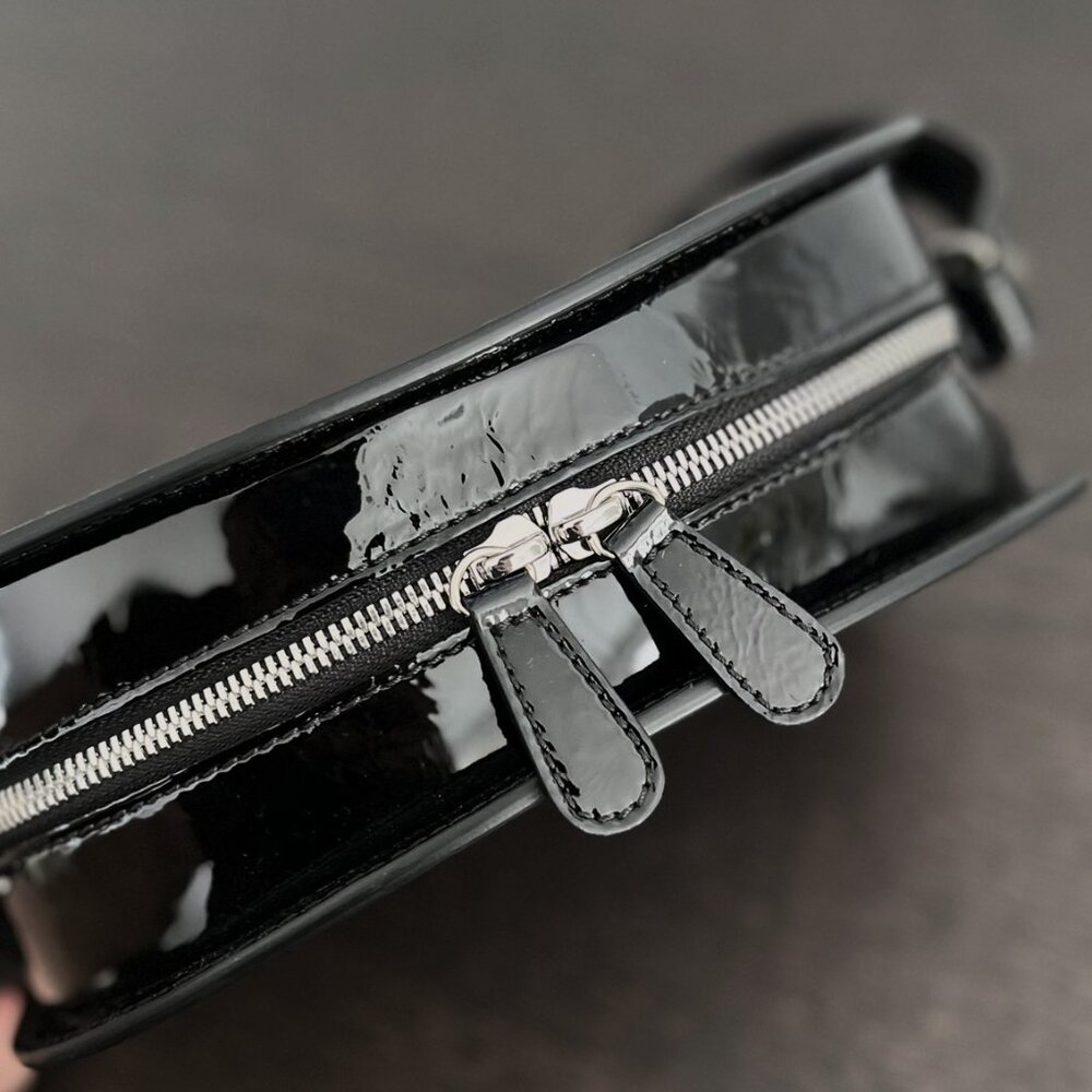 A.P.C. Black Patent Leather Crossbody Bag - Picture 6 of 7